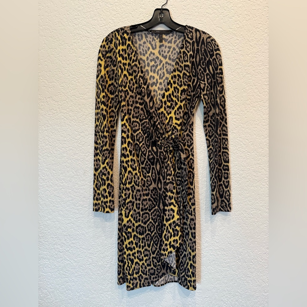 BCBGMaxAzria Leopard Print Wrap Dress